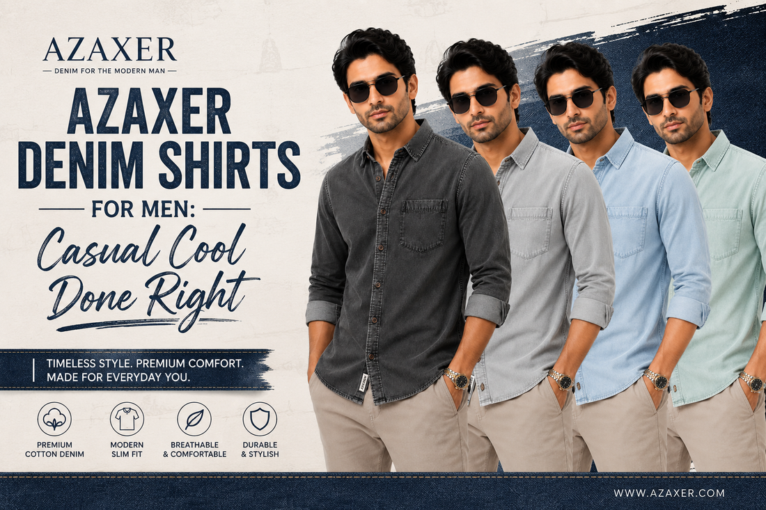 Azaxer Denim Shirts for Men: Casual Cool Done Right