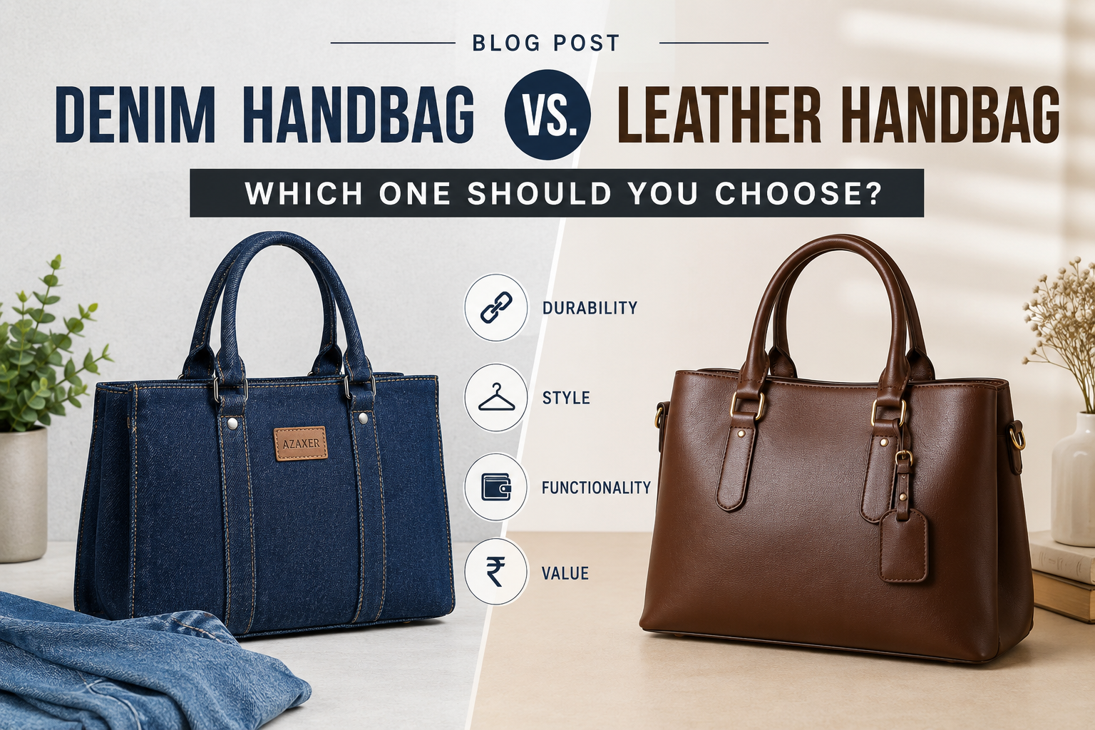 Denim Handbag vs. Leather Handbag: Which One Should You Choose?