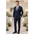 Luxury Navy Blue Full Sleeve Collar Blazer