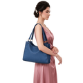 Luxury Blue Denim Double Handbag