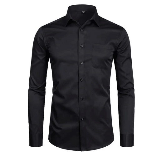 Black Full Sleeve Collar Shirt