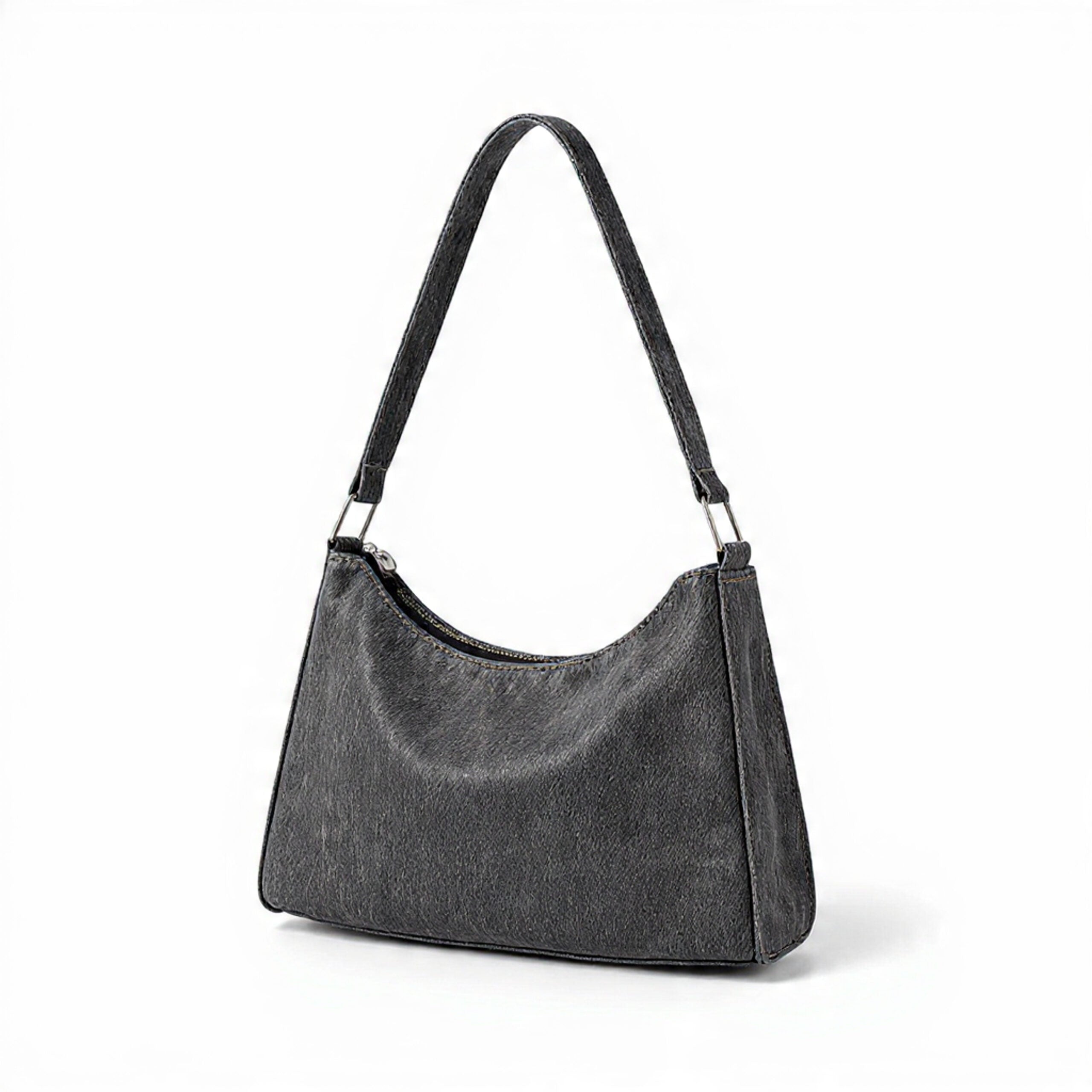 Black Denim Shoulder Bag