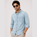Light Blue Denim Shirt for Men