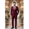 Azaxer Luxury Maroon Full Sleeve Collar Blazer– Official Casual Party Wear