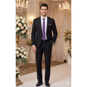 Azaxer Luxury Black Full Sleeve Collar Blazer– Official Casual Party Wear