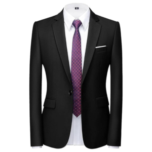 Azaxer Luxury Black Full Sleeve Collar Blazer– Official Casual Party Wear