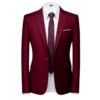 Azaxer Luxury Maroon Full Sleeve Collar Blazer– Official Casual Party Wear