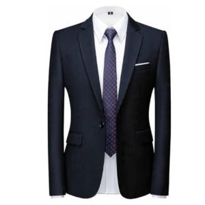 Azaxer Luxury Navy Blue Full Sleeve Collar Blazer– Official Casual Party Wear