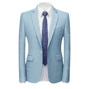 Azaxer Luxury Light Blue Full Sleeve Collar Blazer– Official Casual Party Wear