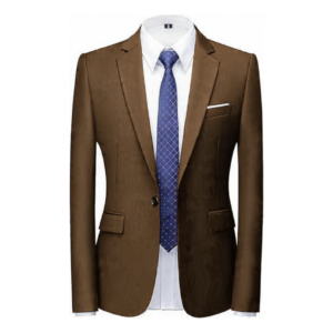 Azaxer Luxury Brown Full Sleeve Collar Blazer– Official Casual Party Wear
